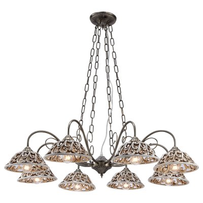 Светильник Arte lamp A5387LM-8AB CARVED Светильник Arte lamp A5387LM-8AB CARVEDПодвесные<br>Компания «Светодом» предлагает широкий ассортимент люстр от известных производителей. Представленные в нашем каталоге товары выполнены из современных материалов и обладают отличным качеством. Благодаря широкому ассортименту Вы сможете найти у нас люстру под любой интерьер. Мы предлагаем как классические варианты, так и современные модели, отличающиеся лаконичностью и простотой форм. Стильная люстра Arte lamp A5387LM-8AB станет украшением любого дома. Эта модель от известного производителя не оставит равнодушным ценителей красивых и оригинальных предметов интерьера. Люстра Arte lamp A5387LM-8AB обеспечит равномерное распределение света по всей комнате. При выборе обратите внимание на характеристики, позволяющие приобрести наиболее подходящую модель. Купить понравившуюся люстру по доступной цене Вы можете в интернет-магазине «Светодом».<br><br>Установка на натяжной потолок: Да<br>S освещ. до, м2: 24<br>Крепление: Планка<br>Тип лампы: Накаливания / энергосбережения / светодиодная<br>Тип цоколя: E27<br>Количество ламп: 8<br>MAX мощность ламп, Вт: 60<br>Диаметр, мм мм: 980<br>Высота, мм: 560<br>Цвет арматуры: бронзовый