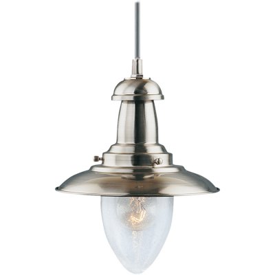 Светильник Arte lamp A5518SP-1SS Fisherman Светильник Arte lamp A5518SP-1SS FishermanПодвесные<br>Компания «Светодом» предлагает широкий ассортимент люстр от известных производителей. Представленные в нашем каталоге товары выполнены из современных материалов и обладают отличным качеством. Благодаря широкому ассортименту Вы сможете найти у нас люстру под любой интерьер. Мы предлагаем как классические варианты, так и современные модели, отличающиеся лаконичностью и простотой форм. Стильная люстра Arte lamp A5518SP-1SS станет украшением любого дома. Эта модель от известного производителя не оставит равнодушным ценителей красивых и оригинальных предметов интерьера. Люстра Arte lamp A5518SP-1SS обеспечит равномерное распределение света по всей комнате. При выборе обратите внимание на характеристики, позволяющие приобрести наиболее подходящую модель. Купить понравившуюся люстру по доступной цене Вы можете в интернет-магазине «Светодом».<br><br>Установка на натяжной потолок: Да<br>S освещ. до, м2: 4<br>Крепление: Планка<br>Тип лампы: накаливания / энергосбережения / LED-светодиодная<br>Тип цоколя: E27<br>Количество ламп: 1<br>Ширина, мм: 180<br>MAX мощность ламп, Вт: 60<br>Диаметр, мм мм: 180<br>Длина цепи/провода, мм: 970<br>Высота, мм: 230<br>Цвет арматуры: серый