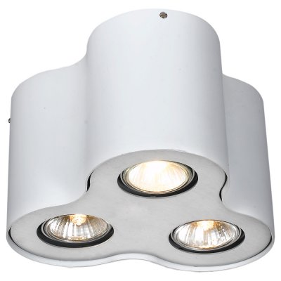 Светильник Arte lamp A5633PL-3WH Falcon Светильник Arte lamp A5633PL-3WH FalconДекоративные<br>Встраиваемые светильники – популярное осветительное оборудование, которое можно использовать в качестве основного источника или в дополнение к люстре. Они позволяют создать нужную атмосферу атмосферу и привнести в интерьер уют и комфорт. Интернет-магазин «Светодом» предлагает стильный встраиваемый светильник ARTE Lamp A5633PL-3WH. Данная модель достаточно универсальна, поэтому подойдет практически под любой интерьер. Перед покупкой не забудьте ознакомиться с техническими параметрами, чтобы узнать тип цоколя, площадь освещения и другие важные характеристики. Приобрести встраиваемый светильник ARTE Lamp A5633PL-3WH в нашем онлайн-магазине Вы можете либо с помощью «Корзины», либо по контактным номерам. Мы развозим заказы по Москве, Екатеринбургу и остальным российским городам.<br><br>Тип лампы: галогенная/LED<br>Тип цоколя: GU10<br>Количество ламп: 3<br>MAX мощность ламп, Вт: 50<br>Диаметр, мм мм: 220<br>Высота, мм: 150<br>Цвет арматуры: белый