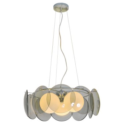 Светильник Arte lamp A5831SP-3CC Palmer Светильник Arte lamp A5831SP-3CC PalmerПодвесные<br>Компания «Светодом» предлагает широкий ассортимент люстр от известных производителей. Представленные в нашем каталоге товары выполнены из современных материалов и обладают отличным качеством. Благодаря широкому ассортименту Вы сможете найти у нас люстру под любой интерьер. Мы предлагаем как классические варианты, так и современные модели, отличающиеся лаконичностью и простотой форм. Стильная люстра Arte lamp A5831SP-3CC станет украшением любого дома. Эта модель от известного производителя не оставит равнодушным ценителей красивых и оригинальных предметов интерьера. Люстра Arte lamp A5831SP-3CC обеспечит равномерное распределение света по всей комнате. При выборе обратите внимание на характеристики, позволяющие приобрести наиболее подходящую модель. Купить понравившуюся люстру по доступной цене Вы можете в интернет-магазине «Светодом».<br><br>Установка на натяжной потолок: Да<br>S освещ. до, м2: 9<br>Крепление: Крюк<br>Тип цоколя: E27<br>Количество ламп: 3<br>MAX мощность ламп, Вт: 60<br>Диаметр, мм мм: 510<br>Высота, мм: 180<br>Цвет арматуры: серебристый хром
