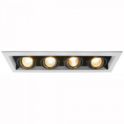 Светильник потолочный Arte lamp A5941PL-4WH CARDANI Светильник потолочный Arte lamp A5941PL-4WH CARDANIКарданные<br><br><br>Тип цоколя: GU10<br>Количество ламп: 4<br>MAX мощность ламп, Вт: 50<br>Размеры: H7xW12,6xL43,3<br>Цвет арматуры: белый