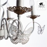 Люстра с бабочками Arte lamp A6114LM-5WG ALI