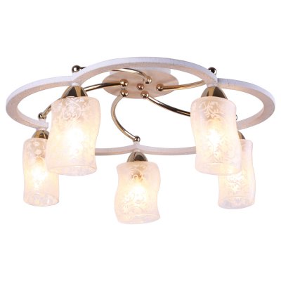 Люстра Arte lamp A6166PL-5WG Gianni Люстра Arte lamp A6166PL-5WG GianniПотолочные<br>Отличную модель светильника Arte lamp A6166PL-5WG из серии GIANNI производства Италии возможно купить оптом и в розницу на официальном сайте интернет-магазина Светодом.<br><br>Установка на натяжной потолок: Ограничено<br>S освещ. до, м2: 20<br>Крепление: Планка<br>Тип лампы: накаливания / энергосбережения / LED-светодиодная<br>Тип цоколя: E14<br>Количество ламп: 5<br>MAX мощность ламп, Вт: 60<br>Диаметр, мм мм: 51<br>Высота, мм: 23