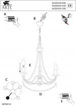 Люстра Arte Lamp A6300LM-3AB Maypole