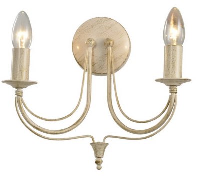 Светильник настенный бра Arte lamp A6301AP-2WG MAYTONE Светильник настенный бра Arte lamp A6301AP-2WG MAYTONEСовременные<br><br><br>Тип цоколя: E14<br>Цвет арматуры: белый с золотистой патиной<br>Количество ламп: 2<br>Размеры: H20xW23xL23<br>MAX мощность ламп, Вт: 40