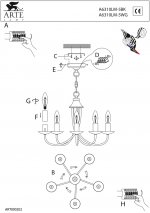 Люстра Arte lamp A6310LM-5WG Tamara 