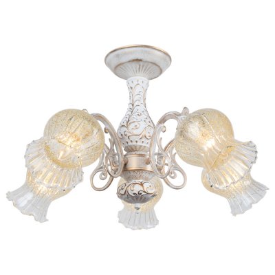 Светильник Arte lamp A6336PL-5WG Gemma Светильник Arte lamp A6336PL-5WG GemmaПотолочные<br>Компания «Светодом» предлагает широкий ассортимент люстр от известных производителей. Представленные в нашем каталоге товары выполнены из современных материалов и обладают отличным качеством. Благодаря широкому ассортименту Вы сможете найти у нас люстру под любой интерьер. Мы предлагаем как классические варианты, так и современные модели, отличающиеся лаконичностью и простотой форм. Стильная люстра Arte lamp A6336PL-5WG станет украшением любого дома. Эта модель от известного производителя не оставит равнодушным ценителей красивых и оригинальных предметов интерьера. Люстра Arte lamp A6336PL-5WG обеспечит равномерное распределение света по всей комнате. При выборе обратите внимание на характеристики, позволяющие приобрести наиболее подходящую модель. Купить понравившуюся люстру по доступной цене Вы можете в интернет-магазине «Светодом».<br><br>Установка на натяжной потолок: Да<br>S освещ. до, м2: 10<br>Крепление: Планка<br>Тип лампы: Накаливания / энергосбережения / светодиодная<br>Тип цоколя: E14<br>Количество ламп: 5<br>MAX мощность ламп, Вт: 40<br>Диаметр, мм мм: 610<br>Высота, мм: 370<br>Цвет арматуры: белый с золотистой патиной