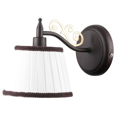 Светильник Arte lamp A6344AP-1BR Capri Светильник Arte lamp A6344AP-1BR CapriКлассические<br><br><br>Тип лампы: Накаливания / энергосбережения / светодиодная<br>Тип цоколя: E14<br>Цвет арматуры: коричневый<br>Количество ламп: 1<br>Ширина, мм: 240<br>Длина, мм: 150<br>Высота, мм: 180<br>MAX мощность ламп, Вт: 40