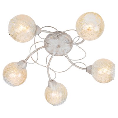 Светильник Arte lamp A6347PL-5WG Gemma Светильник Arte lamp A6347PL-5WG GemmaПотолочные<br>Компания «Светодом» предлагает широкий ассортимент люстр от известных производителей. Представленные в нашем каталоге товары выполнены из современных материалов и обладают отличным качеством. Благодаря широкому ассортименту Вы сможете найти у нас люстру под любой интерьер. Мы предлагаем как классические варианты, так и современные модели, отличающиеся лаконичностью и простотой форм. Стильная люстра Arte lamp A6347PL-5WG станет украшением любого дома. Эта модель от известного производителя не оставит равнодушным ценителей красивых и оригинальных предметов интерьера. Люстра Arte lamp A6347PL-5WG обеспечит равномерное распределение света по всей комнате. При выборе обратите внимание на характеристики, позволяющие приобрести наиболее подходящую модель. Купить понравившуюся люстру по доступной цене Вы можете в интернет-магазине «Светодом».<br><br>Установка на натяжной потолок: Ограничено<br>S освещ. до, м2: 10<br>Крепление: Планка<br>Тип лампы: Накаливания / энергосбережения / светодиодная<br>Тип цоколя: E14<br>Количество ламп: 5<br>MAX мощность ламп, Вт: 40<br>Диаметр, мм мм: 620<br>Высота, мм: 170<br>Цвет арматуры: белый