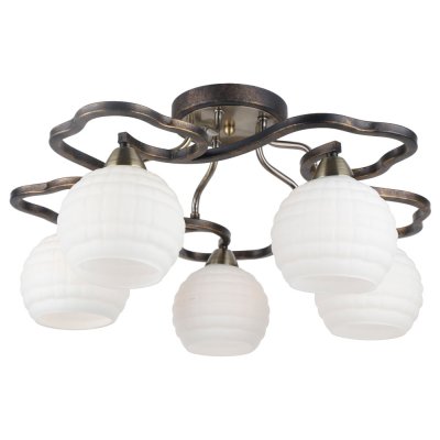 Светильник Arte lamp A6379PL-5GA Lana Светильник Arte lamp A6379PL-5GA LanaПотолочные<br>Компания «Светодом» предлагает широкий ассортимент люстр от известных производителей. Представленные в нашем каталоге товары выполнены из современных материалов и обладают отличным качеством. Благодаря широкому ассортименту Вы сможете найти у нас люстру под любой интерьер. Мы предлагаем как классические варианты, так и современные модели, отличающиеся лаконичностью и простотой форм. Стильная люстра Arte lamp A6379PL-5GA станет украшением любого дома. Эта модель от известного производителя не оставит равнодушным ценителей красивых и оригинальных предметов интерьера. Люстра Arte lamp A6379PL-5GA обеспечит равномерное распределение света по всей комнате. При выборе обратите внимание на характеристики, позволяющие приобрести наиболее подходящую модель. Купить понравившуюся люстру по доступной цене Вы можете в интернет-магазине «Светодом».<br><br>Установка на натяжной потолок: Да<br>S освещ. до, м2: 10<br>Крепление: Планка<br>Тип лампы: Накаливания / энергосбережения / светодиодная<br>Тип цоколя: E14<br>Цвет арматуры: черный<br>Количество ламп: 5<br>Диаметр, мм мм: 540<br>Высота, мм: 270<br>MAX мощность ламп, Вт: 40
