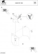 Светильник подвесной Arte lamp A6461SP-1BK Latte