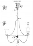 Светильник подвесной Arte lamp A6586LM-8BK MALIA
