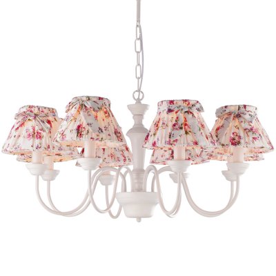 Подвесная люстра Arte lamp A7020LM-8WH Bambina Подвесная люстра Arte lamp A7020LM-8WH BambinaПодвесные<br>Компания «Светодом» предлагает широкий ассортимент люстр от известных производителей. Представленные в нашем каталоге товары выполнены из современных материалов и обладают отличным качеством. Благодаря широкому ассортименту Вы сможете найти у нас люстру под любой интерьер. Мы предлагаем как классические варианты, так и современные модели, отличающиеся лаконичностью и простотой форм. Стильная люстра Arte lamp A7020LM-8WH станет украшением любого дома. Эта модель от известного производителя не оставит равнодушным ценителей красивых и оригинальных предметов интерьера. Люстра Arte lamp A7020LM-8WH обеспечит равномерное распределение света по всей комнате. При выборе обратите внимание на характеристики, позволяющие приобрести наиболее подходящую модель. Купить понравившуюся люстру по доступной цене Вы можете в интернет-магазине «Светодом». Мы предлагаем доставку не только по Москве и Екатеринбурге, но и по всей России.<br><br>Установка на натяжной потолок: Да<br>S освещ. до, м2: 16<br>Крепление: Крюк<br>Тип товара: Люстра подвесная<br>Тип лампы: накаливания / энергосбережения / LED-светодиодная<br>Тип цоколя: E14<br>Количество ламп: 8<br>MAX мощность ламп, Вт: 40<br>Диаметр, мм мм: 830<br>Длина цепи/провода, мм: 940<br>Высота, мм: 390<br>Оттенок (цвет): разноцветный<br>Цвет арматуры: белый