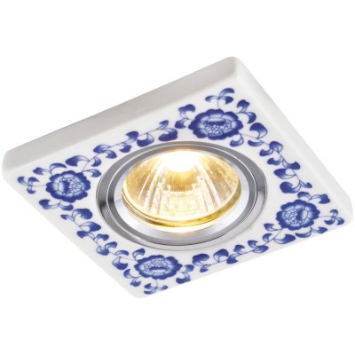 Светильник гжель Arte lamp A7034PL-1WH Russo Светильник гжель Arte lamp A7034PL-1WH RussoКвадратные<br>Встраиваемые светильники – популярное осветительное оборудование, которое можно использовать в качестве основного источника или в дополнение к люстре. Они позволяют создать нужную атмосферу атмосферу и привнести в интерьер уют и комфорт. Интернет-магазин «Светодом» предлагает стильный встраиваемый светильник ARTE Lamp A7034PL-1WH. Данная модель достаточно универсальна, поэтому подойдет практически под любой интерьер. Перед покупкой не забудьте ознакомиться с техническими параметрами, чтобы узнать тип цоколя, площадь освещения и другие важные характеристики. Приобрести встраиваемый светильник ARTE Lamp A7034PL-1WH в нашем онлайн-магазине Вы можете либо с помощью «Корзины», либо по контактным номерам. Мы доставляем заказы по Москве, Екатеринбургу и остальным российским городам.<br><br>Тип лампы: галогенная<br>Тип цоколя: GU5.3 (MR16)<br>Ширина, мм: 94<br>MAX мощность ламп, Вт: 50<br>Диаметр врезного отверстия, мм: 65<br>Длина, мм: 94<br>Высота, мм: 10