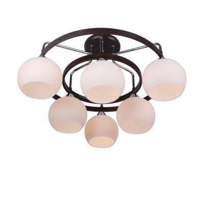 Светильник Arte lamp A7148PL-6CK EMPOLI Светильник Arte lamp A7148PL-6CK EMPOLIПотолочные<br>Компания «Светодом» предлагает широкий ассортимент люстр от известных производителей. Представленные в нашем каталоге товары выполнены из современных материалов и обладают отличным качеством. Благодаря широкому ассортименту Вы сможете найти у нас люстру под любой интерьер. Мы предлагаем как классические варианты, так и современные модели, отличающиеся лаконичностью и простотой форм. Стильная люстра Arte lamp A7148PL-6CK станет украшением любого дома. Эта модель от известного производителя не оставит равнодушным ценителей красивых и оригинальных предметов интерьера. Люстра Arte lamp A7148PL-6CK обеспечит равномерное распределение света по всей комнате. При выборе обратите внимание на характеристики, позволяющие приобрести наиболее подходящую модель. Купить понравившуюся люстру по доступной цене Вы можете в интернет-магазине «Светодом».<br><br>Установка на натяжной потолок: Да<br>S освещ. до, м2: 12<br>Крепление: Планка<br>Тип лампы: накал-я - энергосбер-я<br>Тип цоколя: E14<br>Цвет арматуры: черный<br>Количество ламп: 6<br>Диаметр, мм мм: 640<br>Высота, мм: 340<br>MAX мощность ламп, Вт: 40