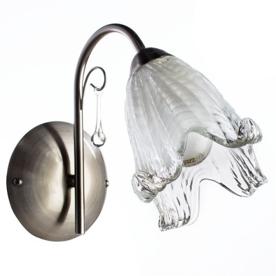 Светильник настенный бра Arte lamp A7957AP-1SS SUSSURRO Светильник настенный бра Arte lamp A7957AP-1SS SUSSURROФлористика<br><br><br>Тип лампы: Накаливания / энергосбережения / светодиодная<br>Тип цоколя: E14<br>Количество ламп: 1<br>MAX мощность ламп, Вт: 40<br>Размеры: H20xW27xL14<br>Цвет арматуры: серебристый