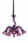 Подвесная люстра фиолетовая Arte lamp A8023LM-5CC Corno