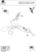 Люстра Arte Lamp A8186PL-3CC Opal