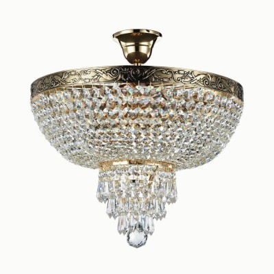 Люстра Maytoni A890-PT40-G Diamant 1 Люстра Maytoni A890-PT40-G Diamant 1Потолочные<br>Даже при беглом взгляде на фото страницы становится понятно, что хрустальная люстра от Майтони просто очаровательна. Роскошный, величественный плафон весь усеян хрустальными бусинами, металлические элементы играют золотом и сверкают глянцем, а витиеватая резьба на окантовке придает изделию солидности и благородства. Стоит сказать, что фееричный дизайн и отменное немецкое качество полностью соответствует указанной цене товара. В конструкции хрустальной люстры Maytoni Diamant Crystal A890-PT40-G прекрасна каждая деталь: от плавной, золоченой штанги, монтирующейся к потолку до изящного, каплевидного камня, завершающего декор изделия. Покупая люстру от Maytoni по объективной цене, вы получает по-настоящему императорское убранство своего помещения.<br><br>Установка на натяжной потолок: Да<br>S освещ. до, м2: 20<br>Крепление: Крюк<br>Тип лампы: накаливания / энергосбережения / LED-светодиодная<br>Тип цоколя: E27<br>Количество ламп: 5<br>MAX мощность ламп, Вт: 60<br>Диаметр, мм мм: 400<br>Высота, мм: 350<br>Цвет арматуры: золотой