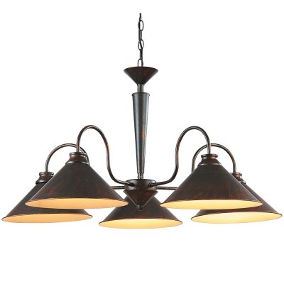 Люстра Arte lamp A9330LM-5BR Cone Люстра Arte lamp A9330LM-5BR ConeПодвесные<br>Компания «Светодом» предлагает широкий ассортимент люстр от известных производителей. Представленные в нашем каталоге товары выполнены из современных материалов и обладают отличным качеством. Благодаря широкому ассортименту Вы сможете найти у нас люстру под любой интерьер. Мы предлагаем как классические варианты, так и современные модели, отличающиеся лаконичностью и простотой форм. <br>Стильная люстра Arte lamp A9330LM-5BR станет украшением любого дома. Эта модель от известного производителя не оставит равнодушным ценителей красивых и оригинальных предметов интерьера. Люстра Arte lamp A9330LM-5BR обеспечит равномерное распределение света по всей комнате. При выборе обратите внимание на характеристики, позволяющие приобрести наиболее подходящую модель. <br>Купить понравившуюся люстру по доступной цене Вы можете в интернет-магазине «Светодом».<br><br>Установка на натяжной потолок: Да<br>S освещ. до, м2: 20<br>Крепление: Крюк<br>Тип лампы: накаливания / энергосбережения / LED-светодиодная<br>Тип цоколя: E27<br>Количество ламп: 5<br>Ширина, мм: 830<br>MAX мощность ламп, Вт: 60<br>Диаметр, мм мм: 830<br>Длина цепи/провода, мм: 440<br>Высота, мм: 540<br>Цвет арматуры: коричневый