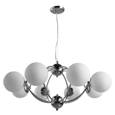 Светильник подвесной Arte lamp A9432SP-8CC PALLA Светильник подвесной Arte lamp A9432SP-8CC PALLAПодвесные<br>Компани «Светодом» предлагает широкий ассортимент лстр от известных производителей. Представленные в нашем каталоге товары выполнены из современных материалов и обладат отличным качеством. Благодар широкому ассортименту Вы сможете найти у нас лстру под лбой интерьер. Мы предлагаем как классические варианты, так и современные модели, отличащиес лаконичность и простотой форм. Стильна лстра Arte lamp A9432SP-8CC станет украшением лбого дома. Эта модель от известного производител не оставит равнодушным ценителей красивых и оригинальных предметов интерьера. Лстра Arte lamp A9432SP-8CC обеспечит равномерное распределение света по всей комнате. При выборе обратите внимание на характеристики, позволщие приобрести наиболее подходщу модель. Купить понравившус лстру по доступной цене Вы можете в интернет-магазине «Светодом».<br><br>Установка на натжной потолок: Да<br>S освещ. до, м2: 16<br>Крепление: Планка<br>Тип лампы: Накаливани / нергосбережени / светодиодна<br>Тип цокол: E27<br>Количество ламп: 8<br>MAX мощность ламп, Вт: 40<br>Размеры: H40xW83xL83+шн/цп100<br>Цвет арматуры: серебристый