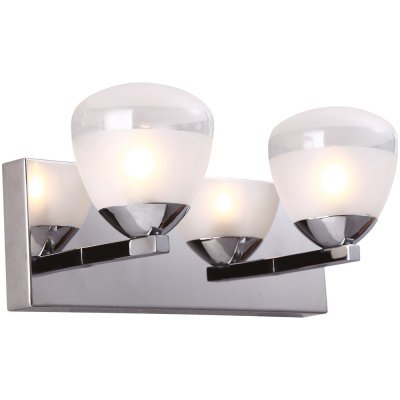 Светильник Arte lamp A9501AP-2CC Aqua Светильник Arte lamp A9501AP-2CC AquaМодерн<br><br><br>S освещ. до, м2: 4<br>Тип лампы: галогенная / LED-светодиодная<br>Тип цоколя: G9<br>Количество ламп: 2<br>Ширина, мм: 280<br>MAX мощность ламп, Вт: 33<br>Расстояние от стены, мм: 140<br>Высота, мм: 130<br>Цвет арматуры: серебристый