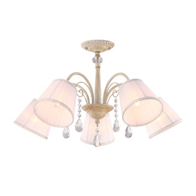 Светильник Arte lamp A9515PL-5WG Alexia Светильник Arte lamp A9515PL-5WG AlexiaПотолочные<br>Компания «Светодом» предлагает широкий ассортимент люстр от известных производителей. Представленные в нашем каталоге товары выполнены из современных материалов и обладают отличным качеством. Благодаря широкому ассортименту Вы сможете найти у нас люстру под любой интерьер. Мы предлагаем как классические варианты, так и современные модели, отличающиеся лаконичностью и простотой форм. Стильная люстра Arte lamp A9515PL-5WG станет украшением любого дома. Эта модель от известного производителя не оставит равнодушным ценителей красивых и оригинальных предметов интерьера. Люстра Arte lamp A9515PL-5WG обеспечит равномерное распределение света по всей комнате. При выборе обратите внимание на характеристики, позволяющие приобрести наиболее подходящую модель. Купить понравившуюся люстру по доступной цене Вы можете в интернет-магазине «Светодом». Мы предлагаем доставку не только по Москве и Екатеринбурге, но и по всей России.<br><br>Установка на натяжной потолок: Да<br>S освещ. до, м2: 10<br>Крепление: Планка<br>Тип лампы: накаливания / энергосбережения / LED-светодиодная<br>Тип цоколя: E14<br>Количество ламп: 5<br>MAX мощность ламп, Вт: 40<br>Диаметр, мм мм: 650<br>Высота, мм: 390<br>Цвет арматуры: бежевый с золотистой патиной