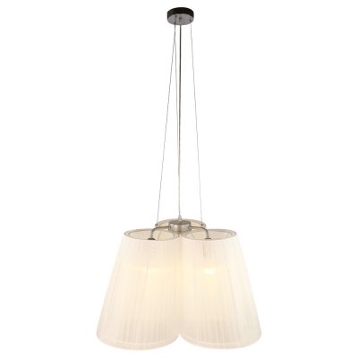Люстра Arte lamp A9533LM-3SS Paralume Люстра Arte lamp A9533LM-3SS ParalumeПодвесные<br>Компания «Светодом» предлагает широкий ассортимент люстр от известных производителей. Представленные в нашем каталоге товары выполнены из современных материалов и обладают отличным качеством. Благодаря широкому ассортименту Вы сможете найти у нас люстру под любой интерьер. Мы предлагаем как классические варианты, так и современные модели, отличающиеся лаконичностью и простотой форм. Стильная люстра Arte lamp A9533LM-3SS станет украшением любого дома. Эта модель от известного производителя не оставит равнодушным ценителей красивых и оригинальных предметов интерьера. Люстра Arte lamp A9533LM-3SS обеспечит равномерное распределение света по всей комнате. При выборе обратите внимание на характеристики, позволяющие приобрести наиболее подходящую модель. Купить понравившуюся люстру по доступной цене Вы можете в интернет-магазине «Светодом». Мы предлагаем доставку не только по Москве и Екатеринбурге, но и по всей России.<br><br>Установка на натяжной потолок: Да<br>S освещ. до, м2: 8<br>Крепление: Планка<br>Тип товара: Люстра подвесная<br>Тип лампы: накаливания / энергосбережения / LED-светодиодная<br>Тип цоколя: E27<br>Количество ламп: 3<br>Ширина, мм: 500<br>MAX мощность ламп, Вт: 40<br>Диаметр, мм мм: 500<br>Длина цепи/провода, мм: 900 - 1000<br>Высота, мм: 400