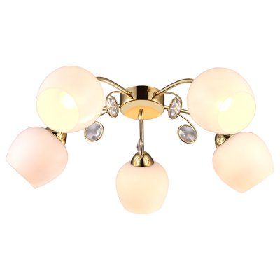 Светильник Arte lamp A9549PL-5GO Millo Светильник Arte lamp A9549PL-5GO MilloПотолочные<br>Компания «Светодом» предлагает широкий ассортимент люстр от известных производителей. Представленные в нашем каталоге товары выполнены из современных материалов и обладают отличным качеством. Благодаря широкому ассортименту Вы сможете найти у нас люстру под любой интерьер. Мы предлагаем как классические варианты, так и современные модели, отличающиеся лаконичностью и простотой форм. Стильная люстра Arte lamp A9549PL-5GO станет украшением любого дома. Эта модель от известного производителя не оставит равнодушным ценителей красивых и оригинальных предметов интерьера. Люстра Arte lamp A9549PL-5GO обеспечит равномерное распределение света по всей комнате. При выборе обратите внимание на характеристики, позволяющие приобрести наиболее подходящую модель. Купить понравившуюся люстру по доступной цене Вы можете в интернет-магазине «Светодом».<br><br>Установка на натяжной потолок: Ограничено<br>S освещ. до, м2: 15<br>Крепление: Планка<br>Тип лампы: накал-я - энергосбер-я<br>Тип цоколя: E27<br>Количество ламп: 5<br>MAX мощность ламп, Вт: 60<br>Диаметр, мм мм: 640<br>Высота, мм: 180<br>Цвет арматуры: золотой