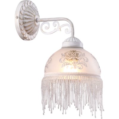 Светильник бра Arte lamp A9560AP-1WG Perlina Светильник бра Arte lamp A9560AP-1WG PerlinaМодерн<br><br><br>S освещ. до, м2: 2<br>Тип лампы: накаливания / энергосбережения / LED-светодиодная<br>Тип цоколя: E27<br>Количество ламп: 1<br>Ширина, мм: 160<br>MAX мощность ламп, Вт: 40<br>Длина, мм: 240<br>Высота, мм: 320<br>Оттенок (цвет): белый<br>Цвет арматуры: белый