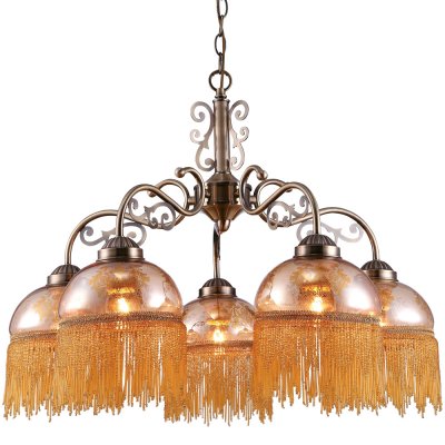 Люстра подвесная Arte lamp A9560LM-5AB Perlina Люстра подвесная Arte lamp A9560LM-5AB PerlinaПодвесные<br>Компания «Светодом» предлагает широкий ассортимент люстр от известных производителей. Представленные в нашем каталоге товары выполнены из современных материалов и обладают отличным качеством. Благодаря широкому ассортименту Вы сможете найти у нас люстру под любой интерьер. Мы предлагаем как классические варианты, так и современные модели, отличающиеся лаконичностью и простотой форм. Стильная люстра Arte lamp A9560LM-5AB станет украшением любого дома. Эта модель от известного производителя не оставит равнодушным ценителей красивых и оригинальных предметов интерьера. Люстра Arte lamp A9560LM-5AB обеспечит равномерное распределение света по всей комнате. При выборе обратите внимание на характеристики, позволяющие приобрести наиболее подходящую модель. Купить понравившуюся люстру по доступной цене Вы можете в интернет-магазине «Светодом».<br><br>Установка на натяжной потолок: Да<br>S освещ. до, м2: 13<br>Крепление: Крюк<br>Тип лампы: накаливания / энергосбережения / LED-светодиодная<br>Тип цоколя: E27<br>Количество ламп: 5<br>MAX мощность ламп, Вт: 40<br>Диаметр, мм мм: 620<br>Высота, мм: 430<br>Оттенок (цвет): Матово-янтарное стекло с узором<br>Цвет арматуры: бронзовый