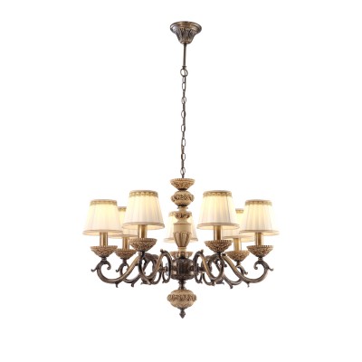 Светильник Arte lamp A9575LM-7AB Cherish Светильник Arte lamp A9575LM-7AB CherishПодвесные<br>Компания «Светодом» предлагает широкий ассортимент люстр от известных производителей. Представленные в нашем каталоге товары выполнены из современных материалов и обладают отличным качеством. Благодаря широкому ассортименту Вы сможете найти у нас люстру под любой интерьер. Мы предлагаем как классические варианты, так и современные модели, отличающиеся лаконичностью и простотой форм. <br>Стильная люстра Arte lamp A9575LM-7AB станет украшением любого дома. Эта модель от известного производителя не оставит равнодушным ценителей красивых и оригинальных предметов интерьера. Люстра Arte lamp A9575LM-7AB обеспечит равномерное распределение света по всей комнате. При выборе обратите внимание на характеристики, позволяющие приобрести наиболее подходящую модель. <br>Купить понравившуюся люстру по доступной цене Вы можете в интернет-магазине «Светодом».<br><br>Установка на натяжной потолок: Да<br>S освещ. до, м2: 14<br>Крепление: Крюк<br>Тип лампы: накаливания / энергосбережения / LED-светодиодная<br>Тип цоколя: E14<br>Количество ламп: 7<br>MAX мощность ламп, Вт: 40<br>Диаметр, мм мм: 730<br>Высота, мм: 500<br>Цвет арматуры: бронзовый