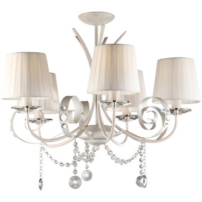 Потолочная люстра Arte lamp A9584PL-5WH Mantova Потолочная люстра Arte lamp A9584PL-5WH MantovaПотолочные<br>Компания «Светодом» предлагает широкий ассортимент люстр от известных производителей. Представленные в нашем каталоге товары выполнены из современных материалов и обладают отличным качеством. Благодаря широкому ассортименту Вы сможете найти у нас люстру под любой интерьер. Мы предлагаем как классические варианты, так и современные модели, отличающиеся лаконичностью и простотой форм. Стильная люстра Arte lamp A9584PL-5WH станет украшением любого дома. Эта модель от известного производителя не оставит равнодушным ценителей красивых и оригинальных предметов интерьера. Люстра Arte lamp A9584PL-5WH обеспечит равномерное распределение света по всей комнате. При выборе обратите внимание на характеристики, позволяющие приобрести наиболее подходящую модель. Купить понравившуюся люстру по доступной цене Вы можете в интернет-магазине «Светодом».<br><br>Установка на натяжной потолок: Да<br>S освещ. до, м2: 10<br>Крепление: Планка<br>Тип лампы: накаливания / энергосбережения / LED-светодиодная<br>Тип цоколя: E14<br>Количество ламп: 5<br>MAX мощность ламп, Вт: 40<br>Диаметр, мм мм: 650<br>Высота, мм: 560<br>Оттенок (цвет): белый<br>Цвет арматуры: белый