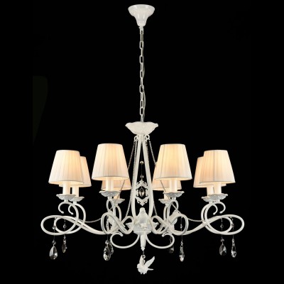 Люстра Maytoni ARM001-08-W Passarinho Люстра Maytoni ARM001-08-W PassarinhoПодвесные<br>Компания «Светодом» предлагает широкий ассортимент люстр от известных производителей. Представленные в нашем каталоге товары выполнены из современных материалов и обладают отличным качеством. Благодаря широкому ассортименту Вы сможете найти у нас люстру под любой интерьер. Мы предлагаем как классические варианты, так и современные модели, отличающиеся лаконичностью и простотой форм. Стильная люстра Maytoni ARM001-08-W станет украшением любого дома. Эта модель от известного производителя не оставит равнодушным ценителей красивых и оригинальных предметов интерьера. Люстра Maytoni ARM001-08-W обеспечит равномерное распределение света по всей комнате. При выборе обратите внимание на характеристики, позволяющие приобрести наиболее подходящую модель. Купить понравившуюся люстру по доступной цене Вы можете в интернет-магазине «Светодом». Мы предлагаем доставку не только по Москве и Екатеринбурге, но и по всей России.<br><br>Установка на натяжной потолок: Да<br>S освещ. до, м2: 16<br>Крепление: Крюк<br>Тип лампы: накаливания / энергосбережения / LED-светодиодная<br>Тип цоколя: E14<br>Количество ламп: 8<br>MAX мощность ламп, Вт: 40<br>Диаметр, мм мм: 840<br>Длина цепи/провода, мм: 400<br>Высота, мм: 630<br>Цвет арматуры: белый