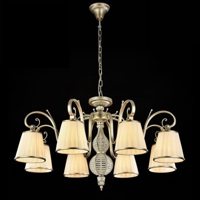 Люстра Maytoni ARM002-08-NG Brezza Люстра Maytoni ARM002-08-NG BrezzaПодвесные<br>Компания «Светодом» предлагает широкий ассортимент люстр от известных производителей. Представленные в нашем каталоге товары выполнены из современных материалов и обладают отличным качеством. Благодаря широкому ассортименту Вы сможете найти у нас люстру под любой интерьер. Мы предлагаем как классические варианты, так и современные модели, отличающиеся лаконичностью и простотой форм. Стильная люстра Maytoni ARM002-08-NG станет украшением любого дома. Эта модель от известного производителя не оставит равнодушным ценителей красивых и оригинальных предметов интерьера. Люстра Maytoni ARM002-08-NG обеспечит равномерное распределение света по всей комнате. При выборе обратите внимание на характеристики, позволяющие приобрести наиболее подходящую модель. Купить понравившуюся люстру по доступной цене Вы можете в интернет-магазине «Светодом».<br><br>Установка на натяжной потолок: Да<br>S освещ. до, м2: 16<br>Крепление: Крюк<br>Тип лампы: накаливания / энергосбережения / LED-светодиодная<br>Тип цоколя: E14<br>Количество ламп: 8<br>MAX мощность ламп, Вт: 40<br>Диаметр, мм мм: 820<br>Длина цепи/провода, мм: 400<br>Высота, мм: 490<br>Цвет арматуры: золотой