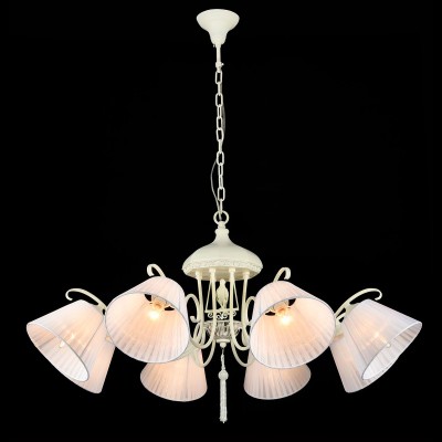 Люстра Maytoni ARM031-08-W Cella Люстра Maytoni ARM031-08-W CellaПодвесные<br>Компания «Светодом» предлагает широкий ассортимент люстр от известных производителей. Представленные в нашем каталоге товары выполнены из современных материалов и обладают отличным качеством. Благодаря широкому ассортименту Вы сможете найти у нас люстру под любой интерьер. Мы предлагаем как классические варианты, так и современные модели, отличающиеся лаконичностью и простотой форм. <br>Стильная люстра Maytoni ARM031-08-W станет украшением любого дома. Эта модель от известного производителя не оставит равнодушным ценителей красивых и оригинальных предметов интерьера. Люстра Maytoni ARM031-08-W обеспечит равномерное распределение света по всей комнате. При выборе обратите внимание на характеристики, позволяющие приобрести наиболее подходящую модель. <br>Купить понравившуюся люстру по доступной цене Вы можете в интернет-магазине «Светодом». Мы предлагаем доставку не только по Москве и Екатеринбурге, но и по всей России.<br><br>Установка на натяжной потолок: Да<br>S освещ. до, м2: 16<br>Крепление: Крюк<br>Тип лампы: накаливания / энергосбережения / LED-светодиодная<br>Тип цоколя: E14<br>Количество ламп: 8<br>MAX мощность ламп, Вт: 40<br>Диаметр, мм мм: 970<br>Длина цепи/провода, мм: 400<br>Высота, мм: 440<br>Цвет арматуры: белый