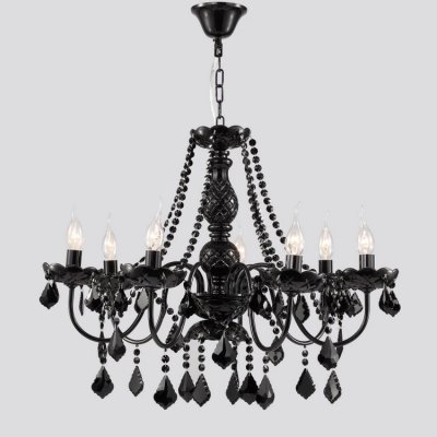 Люстра Maytoni ARM220-07-R Elegant 17 Люстра Maytoni ARM220-07-R Elegant 17Подвесные<br>Невероятно изысканный и аристократичный осветительный прибор является частью коллекции немецкой фирмы Maytoni, цена которой делает изделия от известного немецкого производителя доступными для широкого круга пользователей. Демократичная стоимость хрустальной люстры Maytoni Elegant ARM220-07-R дает повод рассмотреть возможность покупки бра той же модели, что позволяет создать неповторимый световой тандем для классического интерьера. Для хрустальной люстры, представленной на фото, дизайнеры Майтони выбрали благородный черный цвет, который был использован и для арматуры, и для декора прибора. Изысканный канделябр, рассчитанный на подключение семи ламп типа свеча, украшен цепочками и подвесками, которые придают конструкции объемность и некую помпезность.<br><br>Установка на натяжной потолок: Да<br>S освещ. до, м2: 28<br>Крепление: Крюк<br>Тип лампы: накаливания / энергосбережения / LED-светодиодная<br>Тип цоколя: E14<br>Количество ламп: 7<br>MAX мощность ламп, Вт: 60<br>Диаметр, мм мм: 680<br>Длина цепи/провода, мм: 400<br>Высота, мм: 560<br>Цвет арматуры: черный