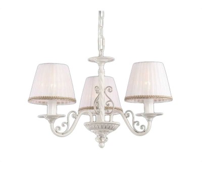 Люстра Maytoni ARM290-03-W Elegant 29 Люстра Maytoni ARM290-03-W Elegant 29Подвесные<br>Предлагаем вам купить подвесную люстру Maytoni ARM290-03-W, изображенную на фото. Материал основания из белоснежного металла прекрасно гармонирует с белыми текстильными плафонами. Потолочные подвесные люстры торгового бренда Maytoni открывают простор для смелых решений при оформлении интерьера квартиры или дома и могут стать особо ценными дополнениями к уже имеющейся обстановке в классическом стиле, а также в стиле барокко. Данная люстра работает от трех лампочек мощностью по 40 Ватт каждая и отличается коротким основанием, благодаря чему отлично подойдет для помещений с невысокими потолками. Благодаря высококачественным материалам потолочная люстра производства компании Майтони практична в использовании и прослужит длительный срок. Стоимость модели приятно удивляет, особенно если учесть высокое качество материалов и непревзойденное исполнение.<br><br>Установка на натяжной потолок: Да<br>S освещ. до, м2: 8<br>Крепление: Крюк<br>Тип лампы: накаливания / энергосбережения / LED-светодиодная<br>Тип цоколя: E14<br>Количество ламп: 3<br>MAX мощность ламп, Вт: 40<br>Диаметр, мм мм: 500<br>Длина цепи/провода, мм: 400<br>Высота, мм: 320<br>Цвет арматуры: белый