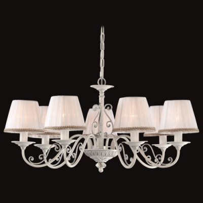 Люстра Maytoni ARM290-07-W Elegant 29 Люстра Maytoni ARM290-07-W Elegant 29Подвесные<br>Чтобы зрительно увеличить высоту низкого потолка следует использовать подвесные люстры с коротким основанием. Подвесная люстра Maytoni Elegant 29 ARM290-07-W, представленная на фото, относится именно к таким приборам. Компания Майтони позаботилась о том, чтобы их продукция была красивая и удобная. Белое основание люстры украшено серебристыми элементами и семью абажурами. Будучи подвешенной на крючок, она достойно впишется в интерьер. Крайне привлекательная стоимость продукции Maytoni делает ее доступной для всех. Приемлемая цена позволяет купить подвесную люстру в стиле барокко каждому желающему.<br><br>Установка на натяжной потолок: Да<br>S освещ. до, м2: 18<br>Крепление: Крюк<br>Тип лампы: накаливания / энергосбережения / LED-светодиодная<br>Тип цоколя: E14<br>Количество ламп: 7<br>MAX мощность ламп, Вт: 40<br>Диаметр, мм мм: 740<br>Длина цепи/провода, мм: 400<br>Высота, мм: 380<br>Цвет арматуры: белый