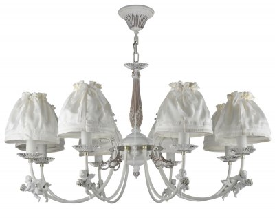 Люстра Maytoni ARM394-08-WG Forli Люстра Maytoni ARM394-08-WG ForliПодвесные<br>Компания «Светодом» предлагает широкий ассортимент люстр от известных производителей. Представленные в нашем каталоге товары выполнены из современных материалов и обладают отличным качеством. Благодаря широкому ассортименту Вы сможете найти у нас люстру под любой интерьер. Мы предлагаем как классические варианты, так и современные модели, отличающиеся лаконичностью и простотой форм. <br>Стильная люстра Maytoni ARM394-08-WG станет украшением любого дома. Эта модель от известного производителя не оставит равнодушным ценителей красивых и оригинальных предметов интерьера. Люстра Maytoni ARM394-08-WG обеспечит равномерное распределение света по всей комнате. При выборе обратите внимание на характеристики, позволяющие приобрести наиболее подходящую модель. <br>Купить понравившуюся люстру по доступной цене Вы можете в интернет-магазине «Светодом».<br><br>Установка на натяжной потолок: Да<br>S освещ. до, м2: 16<br>Тип цоколя: E14<br>Цвет арматуры: белый с золотистой патиной<br>Количество ламп: 8<br>Диаметр, мм мм: 870<br>Высота, мм: 540<br>MAX мощность ламп, Вт: 40