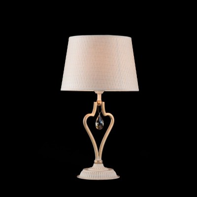 Настольная лампа Maytoni ARM548-11-WG Enna Настольная лампа Maytoni ARM548-11-WG EnnaКлассические<br><br><br>Тип лампы: Накаливания / энергосбережения / светодиодная<br>Тип цоколя: E27<br>Количество ламп: 1<br>MAX мощность ламп, Вт: 40<br>Диаметр, мм мм: 270<br>Оттенок (цвет): Белый золотой<br>Цвет арматуры: Белый золотой