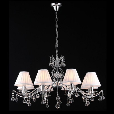 Люстра Maytoni ARM700-08-N Elegant 39 Люстра Maytoni ARM700-08-N Elegant 39Подвесные<br>Люстра подвесная, выполненная специалистами компании Maйтони, имеет потрясающе нежный романтический дизайн. Благодаря большим размерам, эта люстра подвесная Maytoni ARM700-08-N будет прекрасно себя чувствовать в таких помещениях, как: гостиная, большая кухня или спальня. Поэтому, если в таких помещениях вашего дома еще нет осветительного прибора, то вам нужно купить его в нашем магазине по выгодной цене. В состав люстры от Майтони входит шесть плафонов белого цвета. Соответственно, свет от лампочек будет распространяться по комнате очень хорошо. Как видно на фото, расположенном рядом со стоимостью, люстра выполнена в классическом стиле, поэтому под нее нужно будет подбирать соответствующее оформление.<br><br>Установка на натяжной потолок: Да<br>S освещ. до, м2: 32<br>Крепление: Крюк<br>Тип лампы: накаливания / энергосбережения / LED-светодиодная<br>Тип цоколя: E14<br>Количество ламп: 8<br>MAX мощность ламп, Вт: 60<br>Диаметр, мм мм: 860<br>Длина цепи/провода, мм: 400<br>Высота, мм: 540<br>Цвет арматуры: серебристый