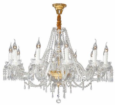 Люстра Maytoni ARM910-12-G Monogram 4 Люстра Maytoni ARM910-12-G Monogram 4Подвесные<br>Современная хрустальная люстра от Майтони с двенадцатью плафонами - настоящее воплощение красоты и изящества. Эта люстра украсит как гостиную комнату, так и спальню. На фото вы видите хрустальную люстру Maytoni Diamant Crystal ARM910-12-G, которая оснащена плафонами-свечами, украшенными великолепием из множества хрустальных подвесок. Она скорее подойдет для интерьеров с высоким потолком, так как сама имеет высоту 600 миллиметров. В нашем магазине вы можете купить потолочную хрустальную люстру от Maytoni за указанную стоимость, а также другие светильники коллекции Diamant Crystal по невысокой цене и отличного качества.<br><br>Установка на натяжной потолок: Да<br>S освещ. до, м2: 48<br>Крепление: Крюк<br>Тип лампы: накаливания / энергосбережения / LED-светодиодная<br>Тип цоколя: E14<br>Количество ламп: 12<br>MAX мощность ламп, Вт: 60<br>Диаметр, мм мм: 1000<br>Длина цепи/провода, мм: 430<br>Высота, мм: 600<br>Цвет арматуры: золотой