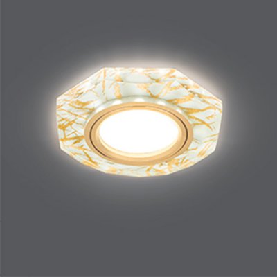 Светильник Gauss Backlight BL072 Восемь гран. Золотой узор/Золото, Gu5.3, LED 2700K Светильник Gauss Backlight BL072 Восемь гран. Золотой узор/Золото, Gu5.3, LED 2700KКруглые<br>Встраиваемые светильники – популярное осветительное оборудование, которое можно использовать в качестве основного источника или в дополнение к люстре. Они позволяют создать нужную атмосферу атмосферу и привнести в интерьер уют и комфорт. Интернет-магазин «Светодом» предлагает стильный встраиваемый светильник Gauss Backlight BL072. Данная модель достаточно универсальна, поэтому подойдет практически под любой интерьер. Перед покупкой не забудьте ознакомиться с техническими параметрами, чтобы узнать тип цоколя, площадь освещения и другие важные характеристики. Приобрести встраиваемый светильник Gauss Backlight BL072 в нашем онлайн-магазине Вы можете либо с помощью «Корзины», либо по контактным номерам. Мы развозим заказы по Москве, Екатеринбургу и остальным российским городам.<br><br>S освещ. до, м2: 3<br>Тип лампы: галогенная/LED<br>Тип цоколя: GU5.3 (MR16)<br>Количество ламп: 1<br>MAX мощность ламп, Вт: 50<br>Диаметр, мм мм: 95<br>Диаметр врезного отверстия, мм: 65<br>Высота, мм: 25<br>Цвет арматуры: Золотой