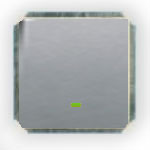 Гуси-Электрик С1В18-002 Механизм выключателя одноклавишного, (зеленый СИ), 10 А, 250 V, цвет серый