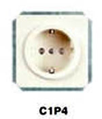 Гуси-Электрик С1Р4-001 Механизм розетки с БЗК, с ЗП, 16 А, 250 V, цвет белый