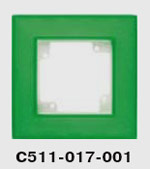 Гуси-Электрик С511-017-001 Рамка одноместная (белая платформа), цвет зеленый