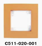 Гуси-Электрик С511-020-001 Рамка одноместная (белая платформа), цвет персик