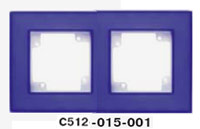 Гуси-Электрик С512-015-001 Рамка двухместная (белая платформа), цвет синий