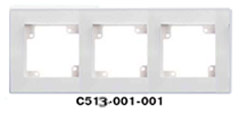 Гуси-Электрик С513-001-001 Рамка трехместная (белая платформа), цвет белый